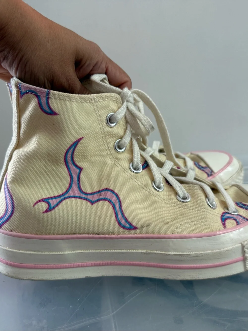Converse Golf Le Fleur Chuck 70 High Yellow Flame Sneakers Women’s 7 - Picture 7 of 10